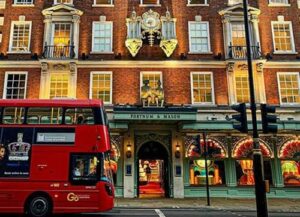 The outside of Fortnum & Mason in London, hosting the World Food Photography Award exhibition.